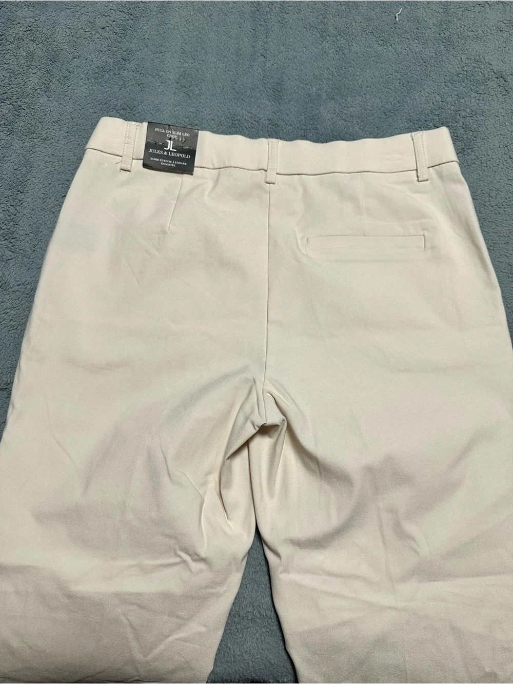 Jules & Leopold Cream Straight-Leg Chino Pants